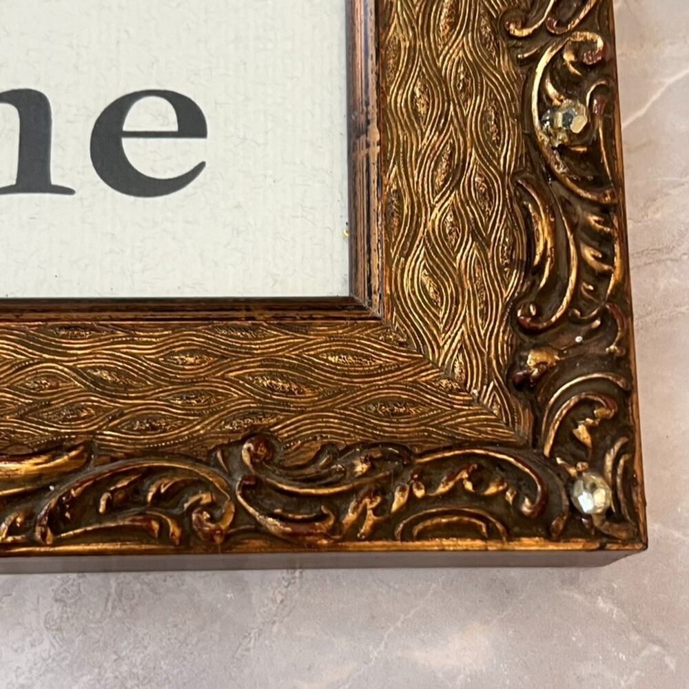 Ornate Vintage-Style Picture "Fine" Framed Word Art 6.5" x 9" - Picture 3 of 10
